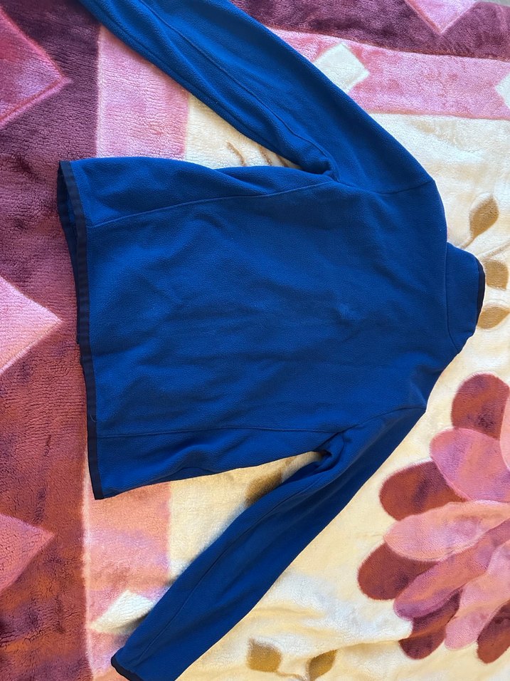 Erkek Mavi Fermuarlı Polar Sweatshirt - Görsel 2