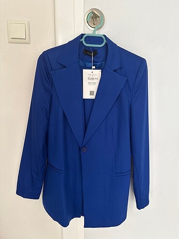 36 Beden Blazer ceket pantolon takım Saks mavisi