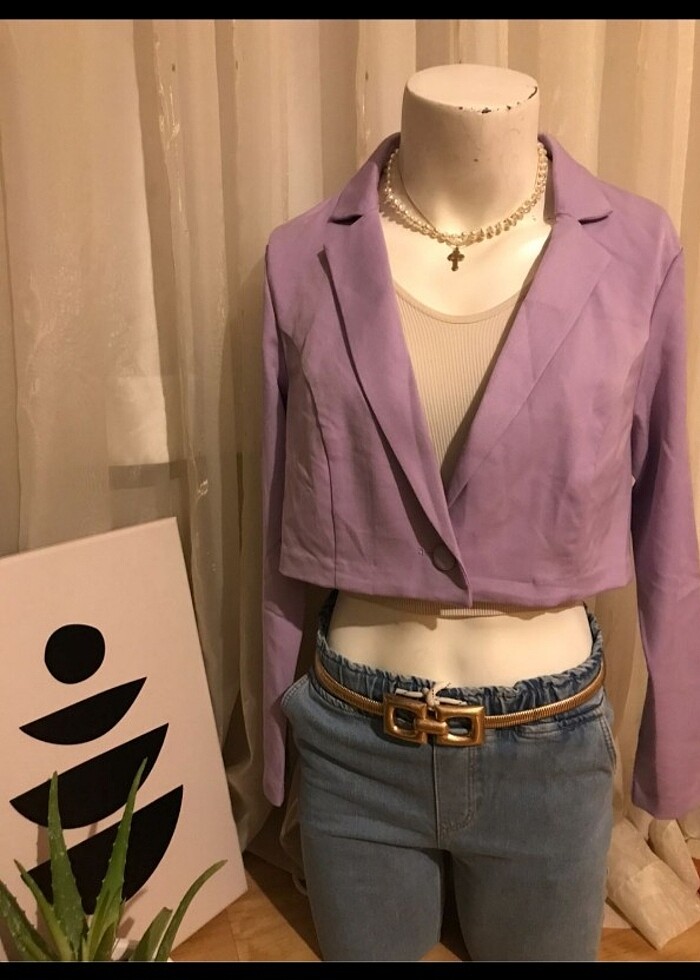 Crop ceket - Görsel 2