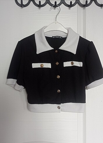 Düğmeli crop - Görsel 4