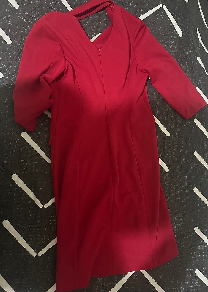 Kırmızı ceket elbise - Görsel 3