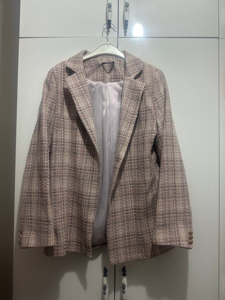 Bej Midi Kadın Blazer Ceket - Görsel 2