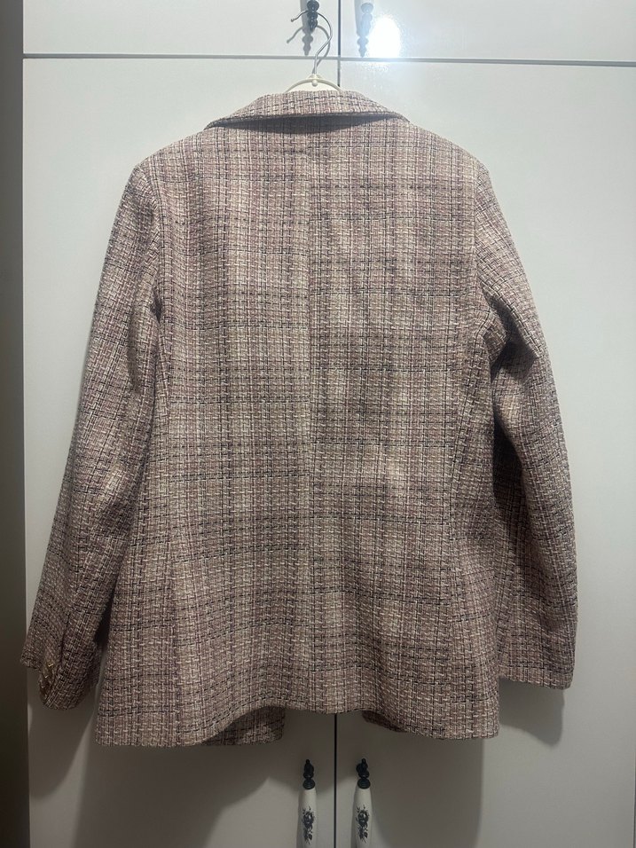 Bej Midi Kadın Blazer Ceket - Görsel 3