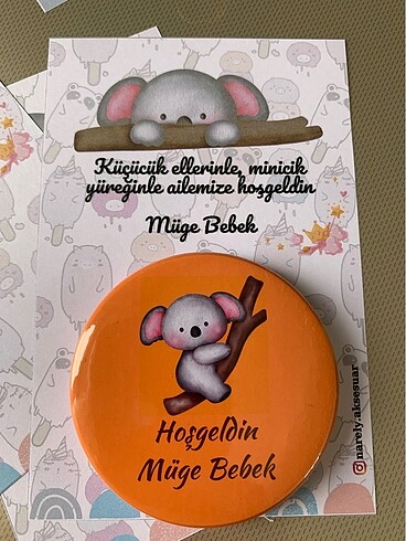 Doğum günü hoşgeldin bebek hediyelik açıcaklı magnet