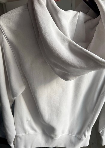 Champion marka orjinal Beyaz Kadın Kapüşonlu Sweatshirt - Görsel 2