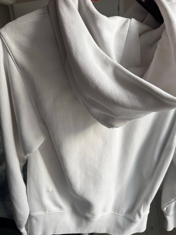 Champion marka orjinal Beyaz Kadın Kapüşonlu Sweatshirt - Görsel 2