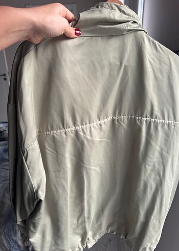 Yeşil renk fermuarlı ince ceket - Görsel 4