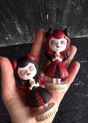 İkili mini gotik Lilith biblo