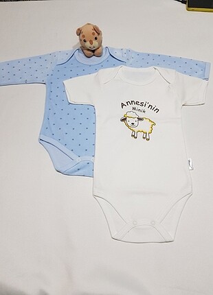 Bebek Kadife mavi ve Beyaz Body