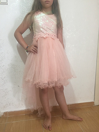Pembe çocuk abiye