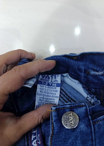 18-24 Ay Beden mavi Renk Erkek Çocuk Mavi Denim Pantolon