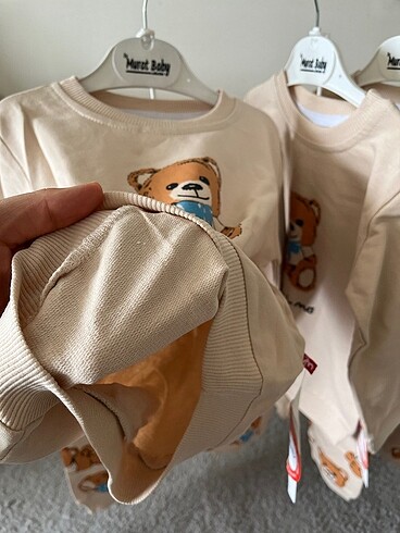 3 Yaş Beden camel Renk Bebek cocuk alt ust takim