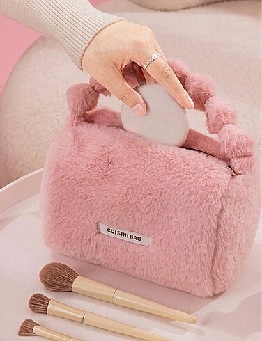  Beden Peluş makyaj çantası - pembe