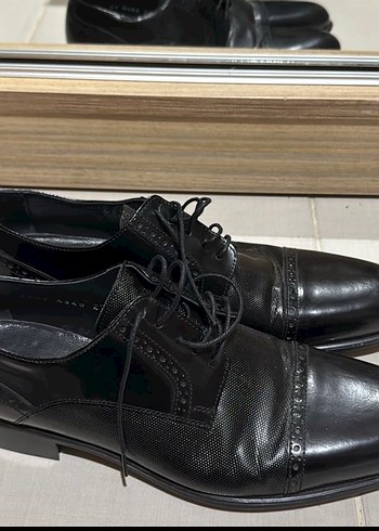 İnci Marka, Kösele Taban, Erkek Siyah Klasik Ayakkabı - Görsel 2