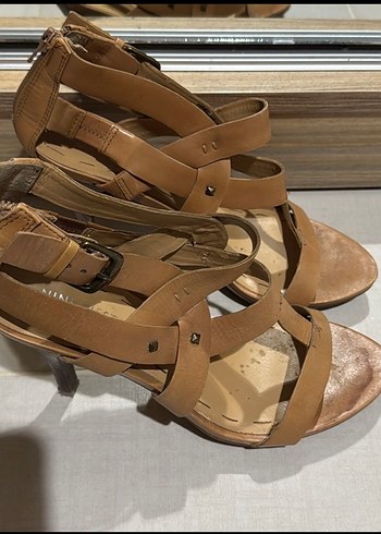 Nine West Hakiki Deri Topuklu Kadın Sandalet - Görsel 4