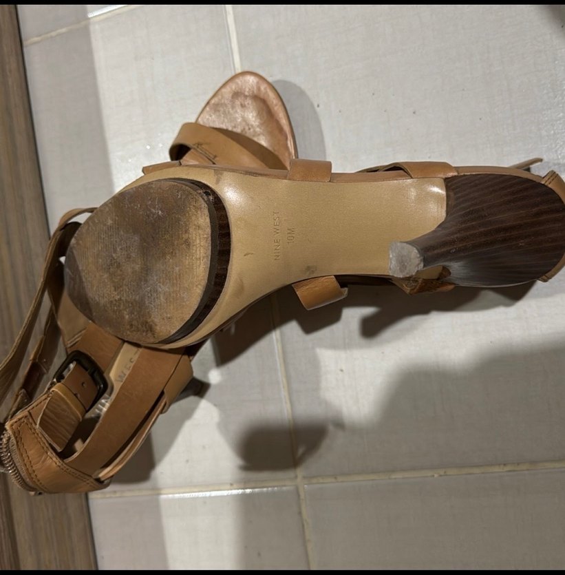 Nine West Hakiki Deri Topuklu Kadın Sandalet - Görsel 3