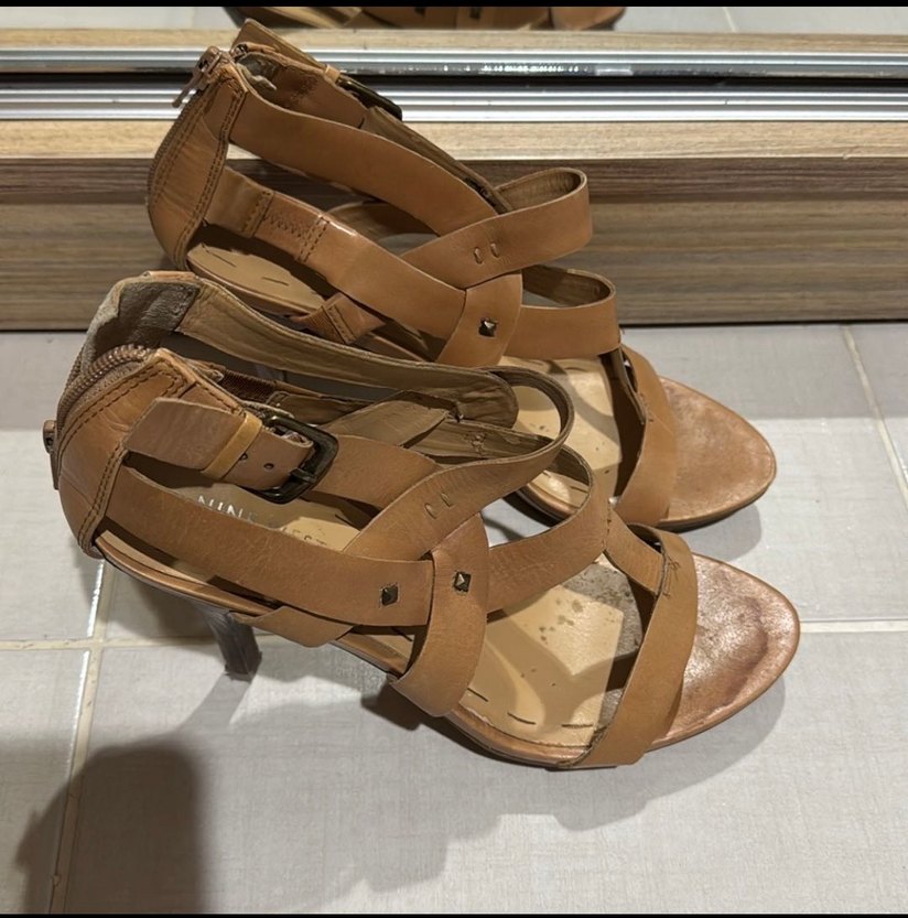 Nine West Hakiki Deri Topuklu Kadın Sandalet - Görsel 4
