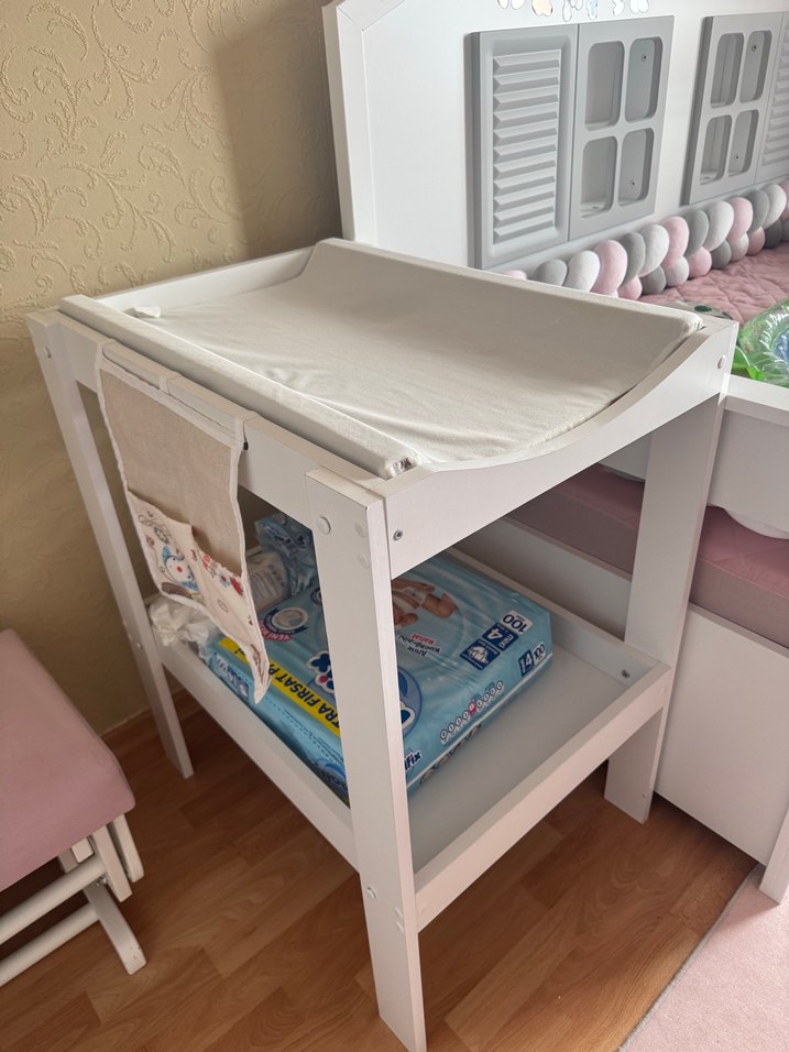 Beyaz Bebek Alt Değiştirme Masası - Görsel 3