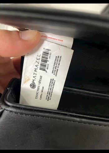 Siyah Deri Fiyonklu Kadın Çanta - Görsel 4