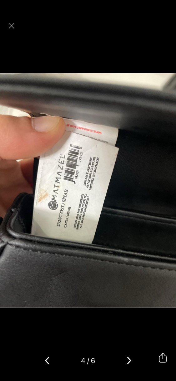 Siyah Deri Fiyonklu Kadın Çanta - Görsel 4