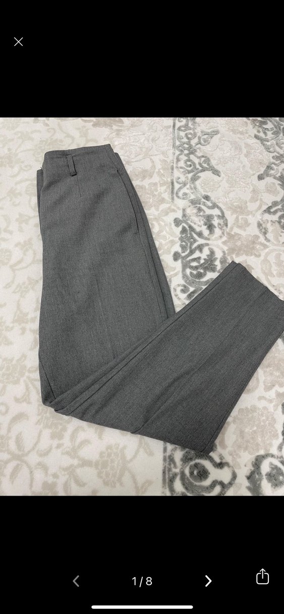 DiLVIN kadın  gri kumaş pantolon - Görsel 4