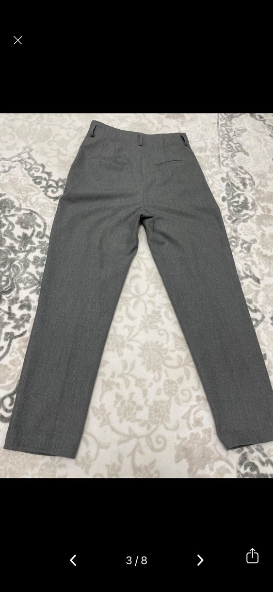 DiLVIN kadın  gri kumaş pantolon - Görsel 2