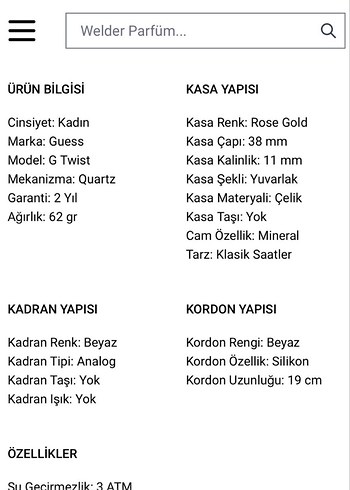 Guess Beyaz Kadın Kol Saati - Görsel 5