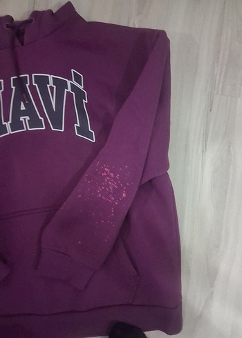 Mavi Baskılı Mor Kapüşonlu Sweatshirt - Görsel 3