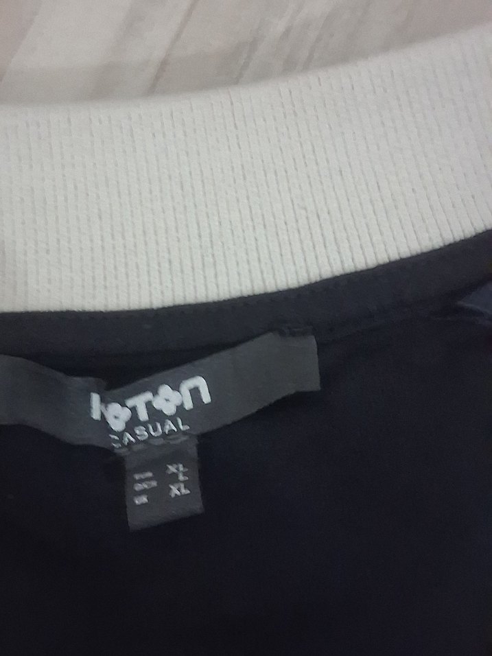 lacivert Beyaz Yaka Erkek Polo Tişört - Görsel 3