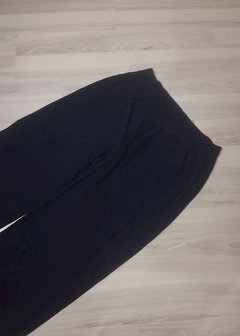 Kadın Siyah Keten Pilili Midi Kumaş Pantolon 2 adet - Görsel 4