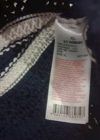 lacivert Gri Örgü Kısa Kadın Kazak - Görsel 2