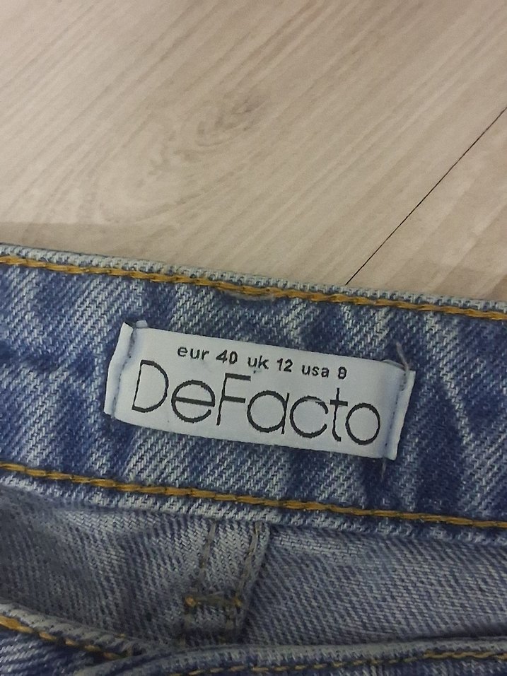 Yırtık Detaylı Gri Mavi Salaş Kot Pantolon - Görsel 2