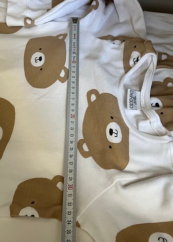 5 Yaş Beden Uzun Kollu Ayıcık Baskılı pijama takımı