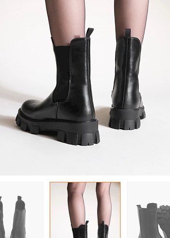 Siyah Platform Topuklu Kadın Bot - Görsel 11