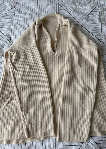 Bej Kadın uzun Kollu Triko Kazak ve alt - Görsel 2