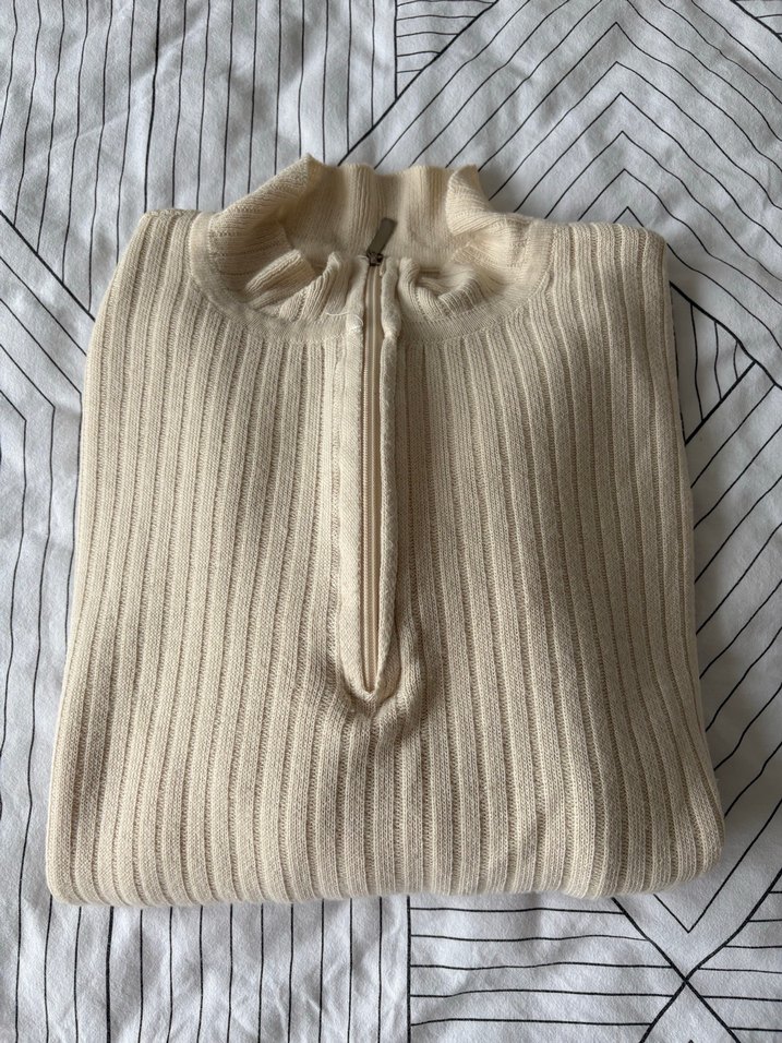 Bej Kadın uzun Kollu Triko Kazak ve alt - Görsel 4