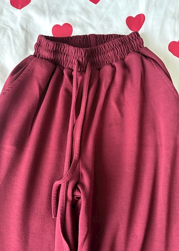 Bordo Kadın Oversize Eşofman Takımı - Görsel 6