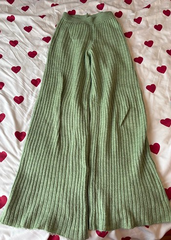 Kadın V Yakalı Yeşil Triko Kazak - Görsel 11