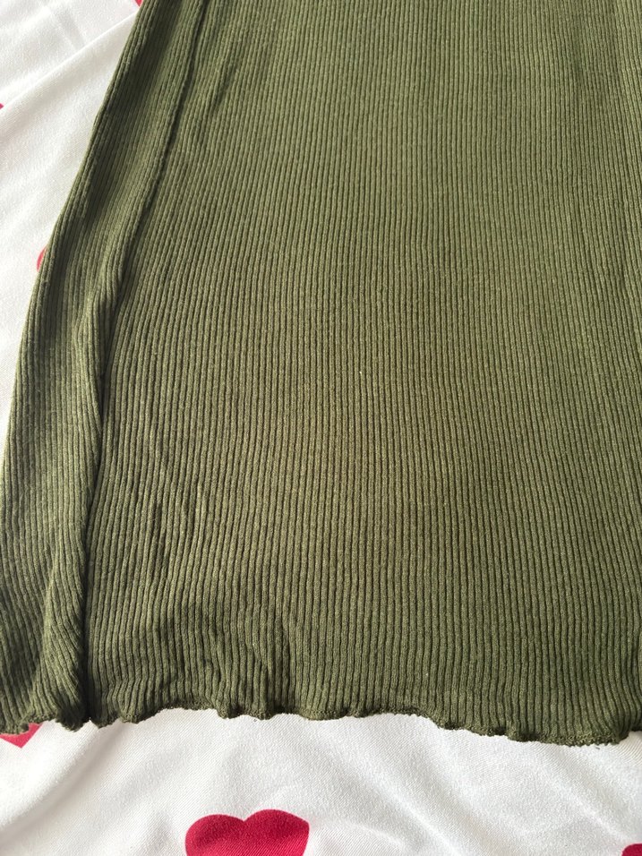 Yeşil Kısa Kollu Midi Elbise - Görsel 2