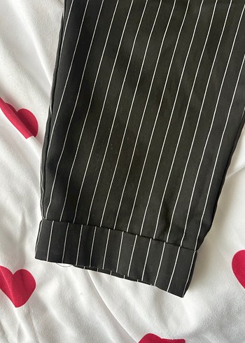 Çizgili Siyah Uzun Kadın Takım Elbise - Görsel 3