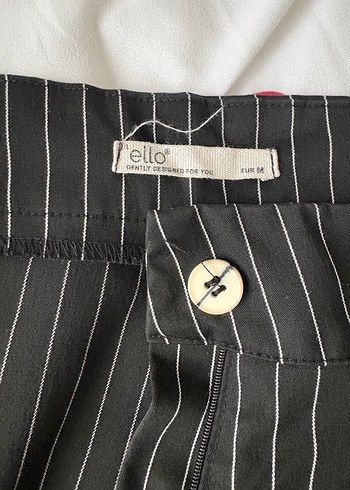 Çizgili Siyah Uzun Kadın Takım Elbise - Görsel 5