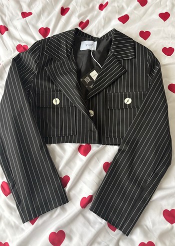 Çizgili Siyah Uzun Kadın Takım Elbise - Görsel 8