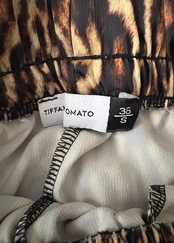 Kahverengi Leopar Desenli Kadın Kumaş Pantolon - Görsel 6