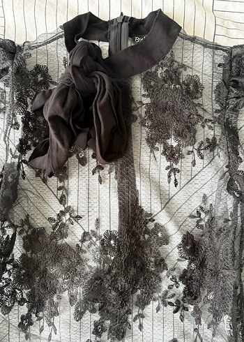 Dantel İşlemeli Siyah Gotik Kadın Bluz - Görsel 7