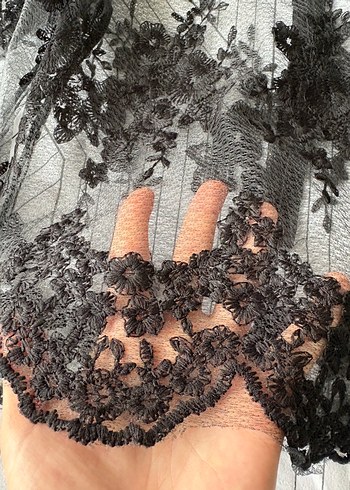 Dantel İşlemeli Siyah Gotik Kadın Bluz - Görsel 3