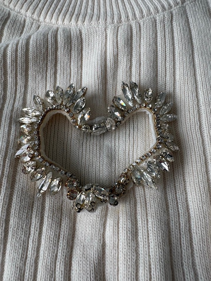 Bej Kısa Kollu Örgü Kadın Kazak - Görsel 4