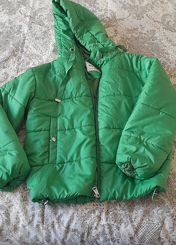 36 Beden yeşil Renk Sisme mont