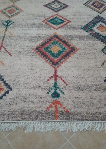 Etnik Desenli Bohem Çok Renkli Halı