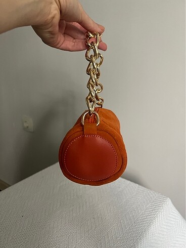  Beden turuncu Renk mini süet çanta