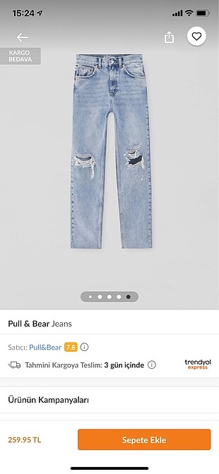 36 Beden Pull & Bear Mom Jean